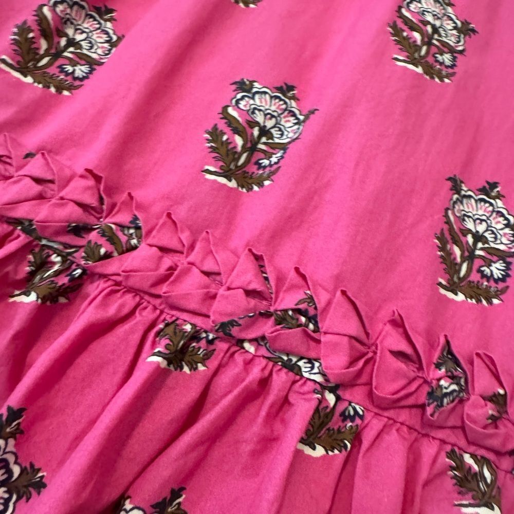 RHODE Salena Maxi Dress in Marigold Flower Hot Pink Women’s SIZE Small - Picture 5 of 13
